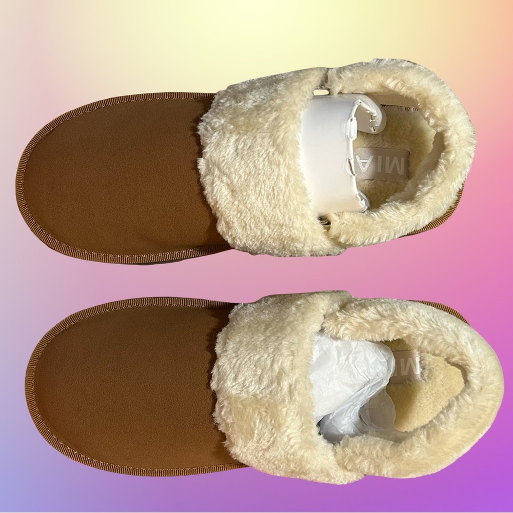 NWT!MIA SLIP ON/REMOVABLE BACK STRAP, CUSHION FOOTBED CLOG W/SHEARLING,SZ 10 - Picture 16 of 16